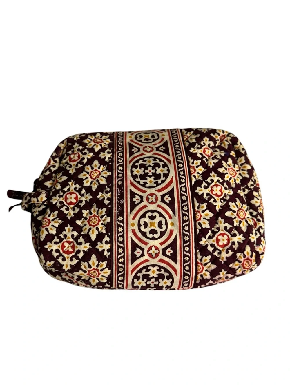 Vera Bradley Medallion  Large Cosmetic Travel Zippered Makeup Case